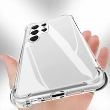 Clear Silicone Phone Case Cover For Samsung Galaxy S24 S22 S23 Ultra S21 S20 S10