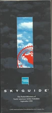 AMEX SkyGuide airline guide (OAG competitor) N Am pocket timetable 9/91 [1042]