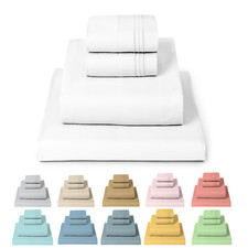 Mellanni 4-Piece Bed Sheet Set- Deep Pocket, Wrinkle, Stain Resistant Microfiber