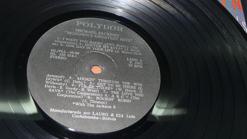 MICHAEL JACKSON - LP" "MOTOWNS GREATEST HITS" EDICION BOLIVIA !!! - Imagen 6 de 7