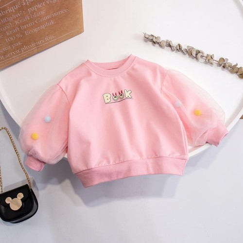 Top primaverili da bambina carino casual top pullover amore girocollo felpa con cappuccio top da bambino - Foto 16 di 19