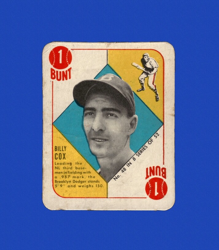 1951 Topps Blue Backs Set-Break # 48 Billy Cox VG-VGEX (crease) *GMCARDS*