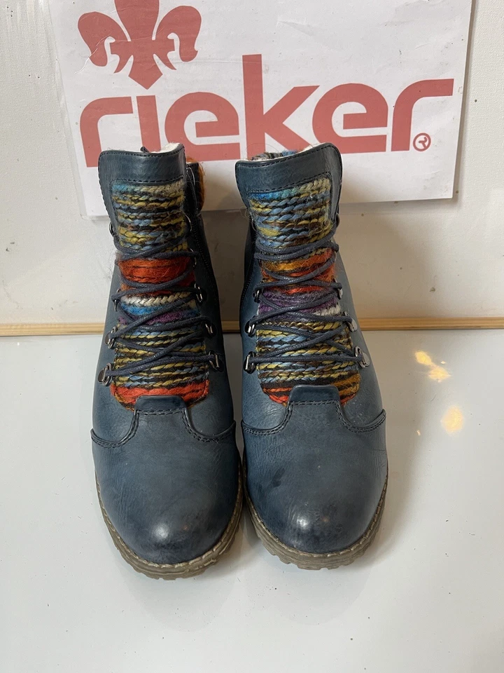 Rieker Lined Leather Ankle Boots Size UK 6 EU 39 * - image 2 of 4