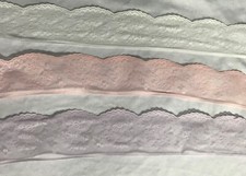 65mm WIDE VINTAGE FLORAL SCALLOP EDGE POLY/VISCOSE LACE TRIM : 10 METRES #STL08