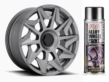 suits VOLVO/SAAB Alloy Wheel Restoration Spray Paint SATIN GREY Metallic (MG2)