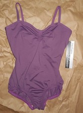 NWT Body Wrappers P335 Camisole Acai leotard keyhole back pinchfront CHILD sizes