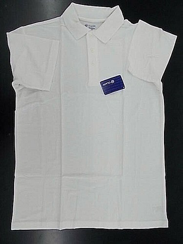 Boys @Class Uniform White Short Sleeved Polo Shirt Size 18/20
