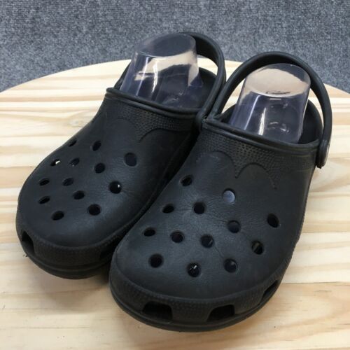 Crocs Shoes Mens 8-9 Womens 10-11 Mule Clogs Flats Comfort Black Rubber Slip On - Picture 3 of 16