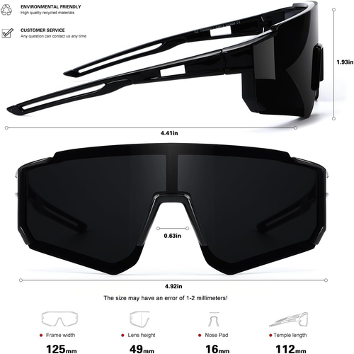 Youth Baseball Sunglasses for Boys Girls Age 6-12 Softball Cycling Sports Sungla - Picture 4 of 47