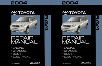 2004 Toyota Rav4 Shop Service Repair Manual Book Engine Drivetrain OEM