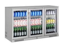 NEW HINGED TRIPLE DOOR UNDERCOUNTER BOTTLE COOLER STERLING PRO STAINLESS STEEL