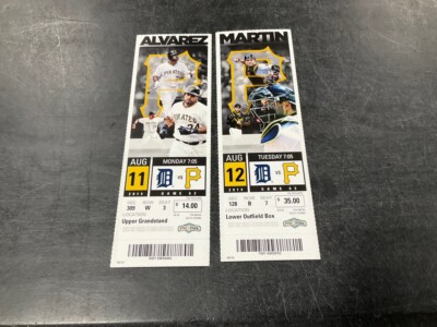 PIRATES 2014 TICKET STUB 8/11/14-8/12/14 VS TIGERS