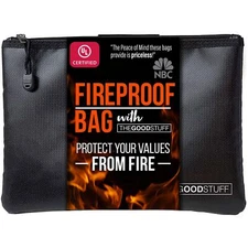 Fireproof Money Bag with Zipper (10" x 13" / 2000℉), Protect Cash, Jewellery,...