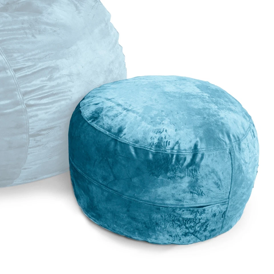 Bolsa de frijoles CordaRoy's cubierta solo reposapiés piel de felpa Foto 3 de 4