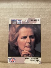 1991 MARGARET HILDA THATCHER DESERT STORM PRO SET #84 BASE CARD UNITED KINGDOM