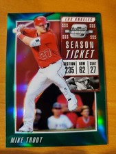 2019 panini Contenders Optic Green Prizm Refractor Mike Trout Card #8 #46/50