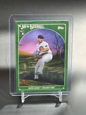 2023 Topps X Bob Ross #16 Javier Assad RC Rookie Sap Green Canvas /75 Cubs