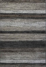 Image of Modern Contemporary Natural Brown Beige Striped High Quality Easy care Area Rugs