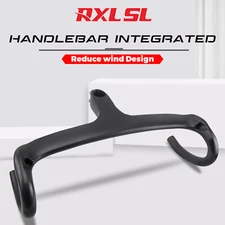 Road Bike Carbon Integrated Handlebar 28.6mm Internal Routing  Bicycle Drop Bar