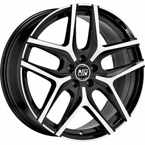 RUEDA DE ALEACIÓN MSW 40 NEGRA COMPLETAMENTE PULIDA (GBFP) 19X7.5 ET45 5X114 - Imagen 1 de 1