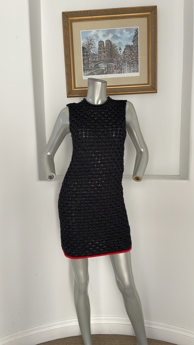 ALEXANDER WANG BLACK MINI KNIT DRESS SIZE M | eBay