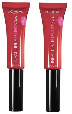 L'oreal Infallible Paints Lip Color, 324 DIY Red Pack of 2