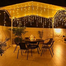 Christmas 96 LED Curtain Window Snowflake String Fairy Lights Waterproof Decor