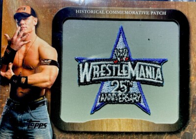 2009 Topps John Cena WWE WrestleMania 25th Anniversary Commemorative Patch #P1  
