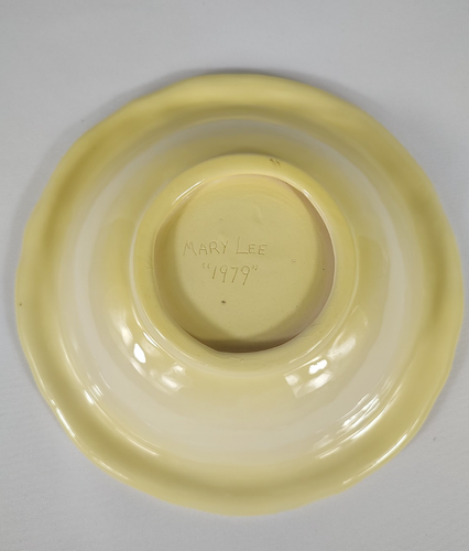 VTG 1979 Art pottery Pitcher with wash basin. Daisy Cottage Spring Easter Decor - Picture 11 of 16