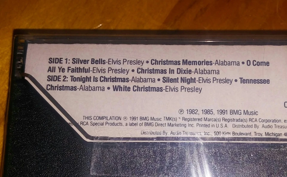 NOS Vintage 1991 Christmas Memories Elvis Alabama BMG Music Cassette Tape Sealed - Image 3 of 3