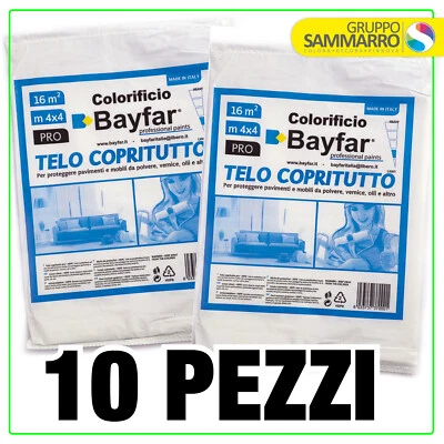 BAYFAR TELO COPRITUTTO PITTURA IMBIANCHINO XXL PROTEZIONE MOBILI 10 PZ EXTRA Resistente