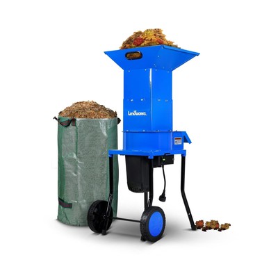 Landworks Electric Leaf Mulcher & Shredder - 15-AMP, 1800W, Steel Constructio...