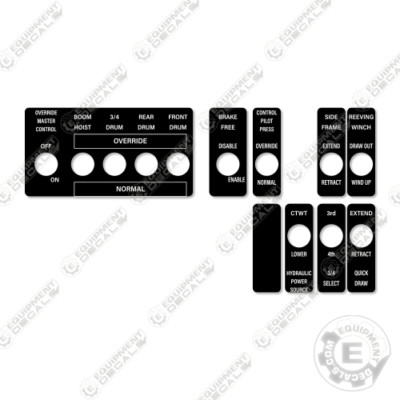 Fits Link-Belt 218 Control Decals With Scratch-Proof Laminate - 7 Year 3M VINYL!