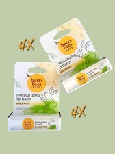 4 Burt's Bees Baby/Kids Moisturizing  Lip Balm Formulated For Delicate Skin
