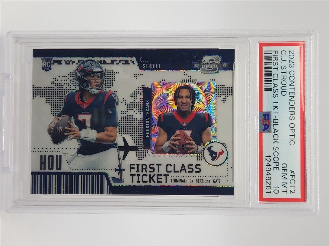CJ Stroud Panini Contenders Optic First Class Ticket #FCT2 Black Scope