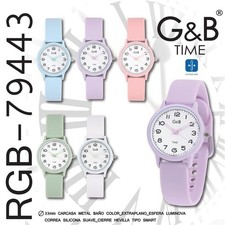 G&B Slim Ultra-Thin Unisex Quartz Watch Plastic Strap Minimalist 30m New