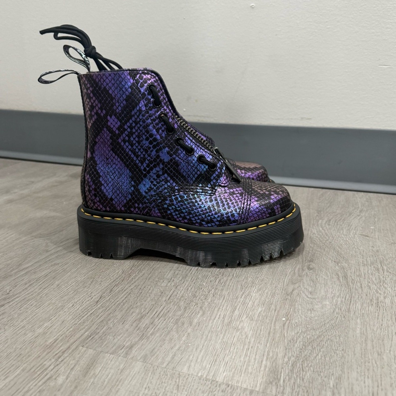 Dr Marten Platform Boots Sinclair Combat Zip in S… - image 6