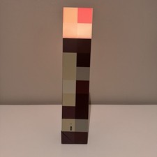 Minecraft LED Pixelated Torch Night Light Lamp, Wall Mounted or Free Standing