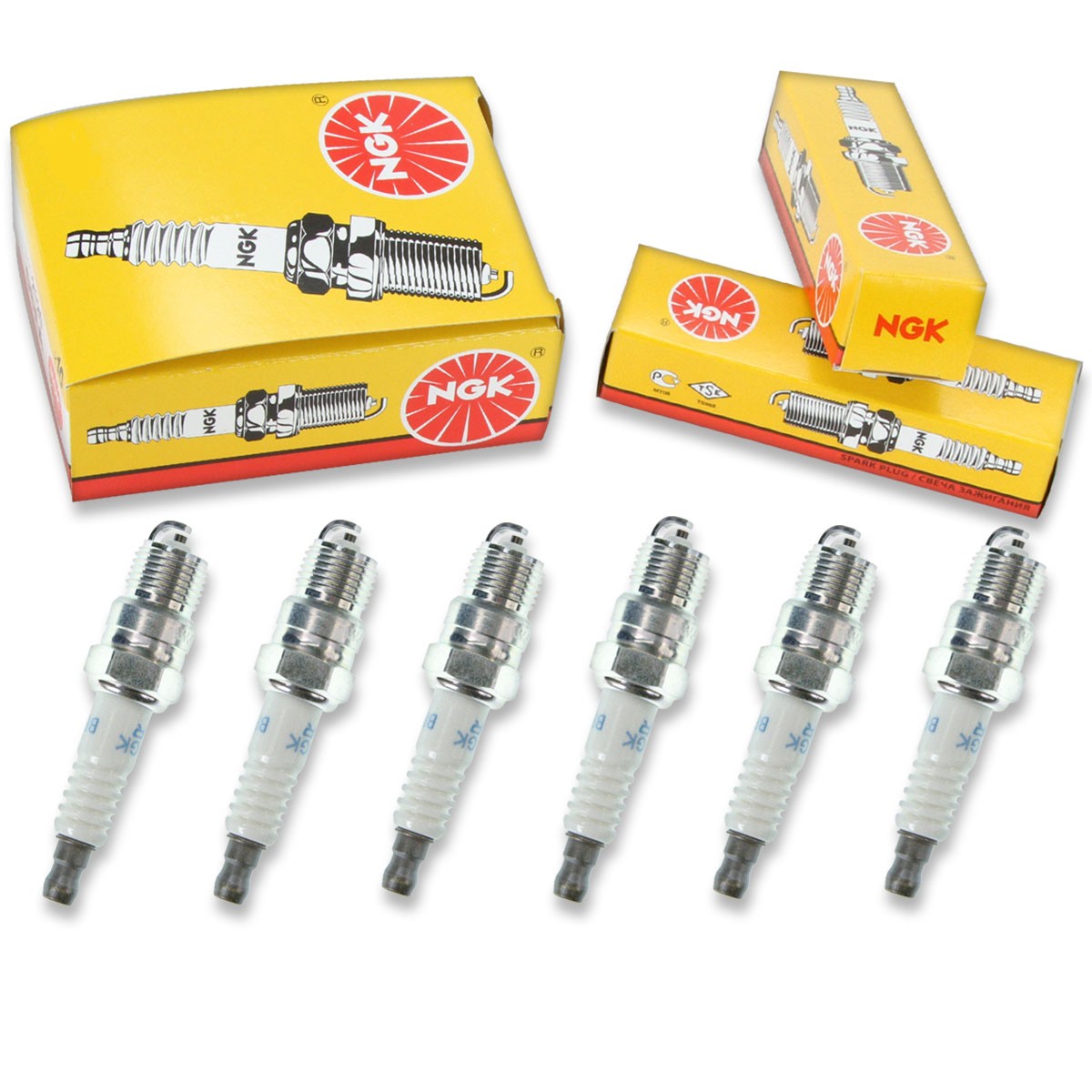 6pcs NGK 2623 Standard BPR6FS Inboard Marine Spark Plug Tune Up Kit Set ex