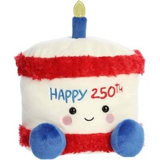 Aurora World Plush - Party Sized Palm Pals - AMERICA B'DAY CAKE Large 13 inch