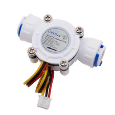 3/8" Quick Connect Water Flow Sensor Food-Grade Switch Hall Effect Flowmeter Flu