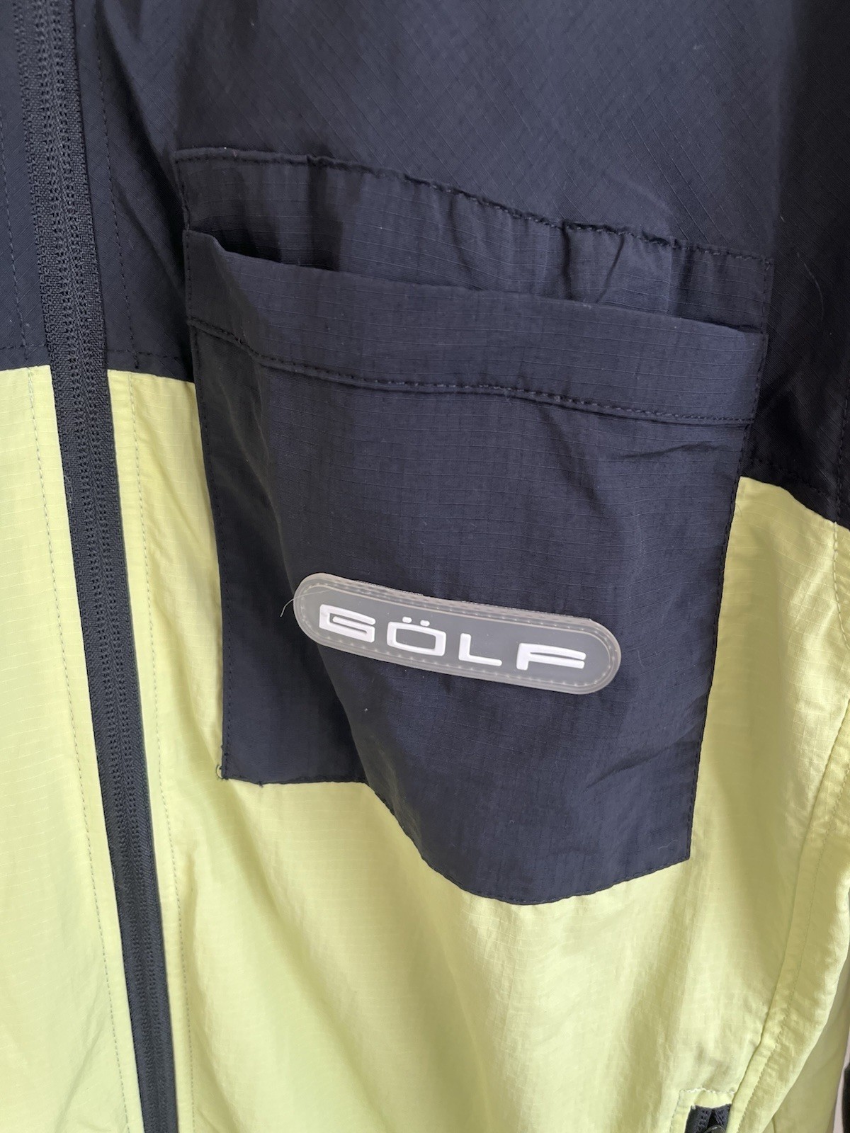 Golf Wang Small Windbreaker Jacket Split Black Ne… - image 5