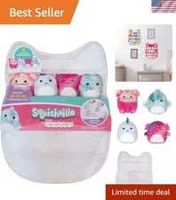 Squishmallow Play and Display Storage - Showcase 4 Collectible 2-Inch Plush Toys