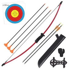 36.5" Archery Red Bow and Arrows Kit for Kids Target Archery Practice Outdoor