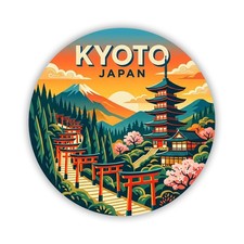 Kyoto Japan Vintage Travel Sticker Die Cut Waterproof Vinyl Laptop Decal