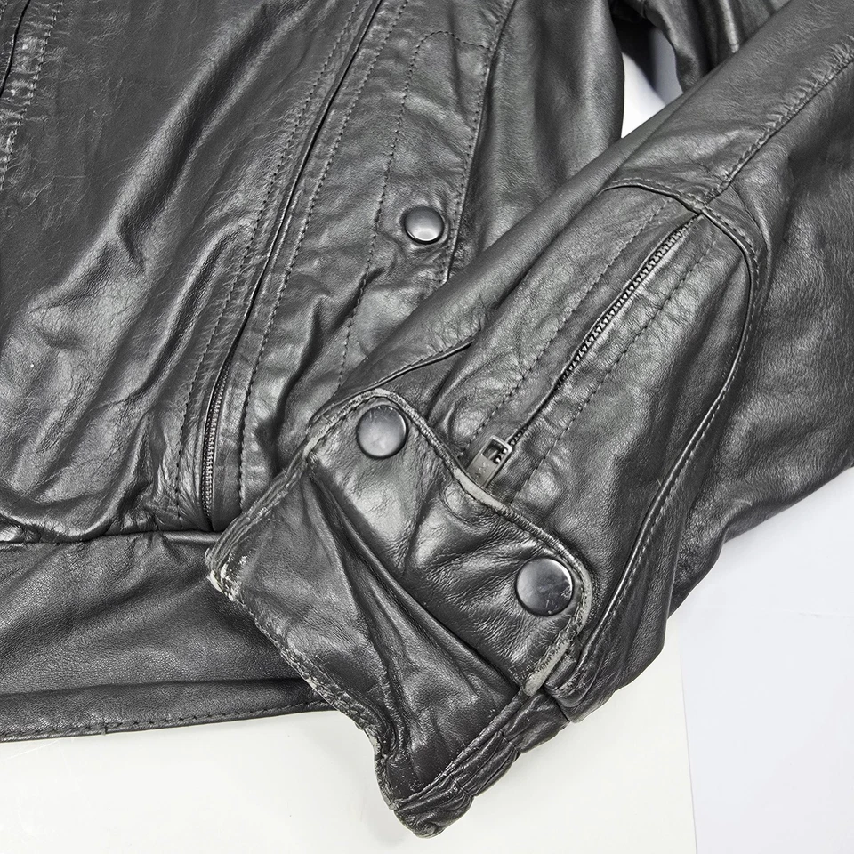 Vintage FirstGear Leather Jacket Mens Large Hein Gericke Motorcycle 90s Korea - Image 2 of 4