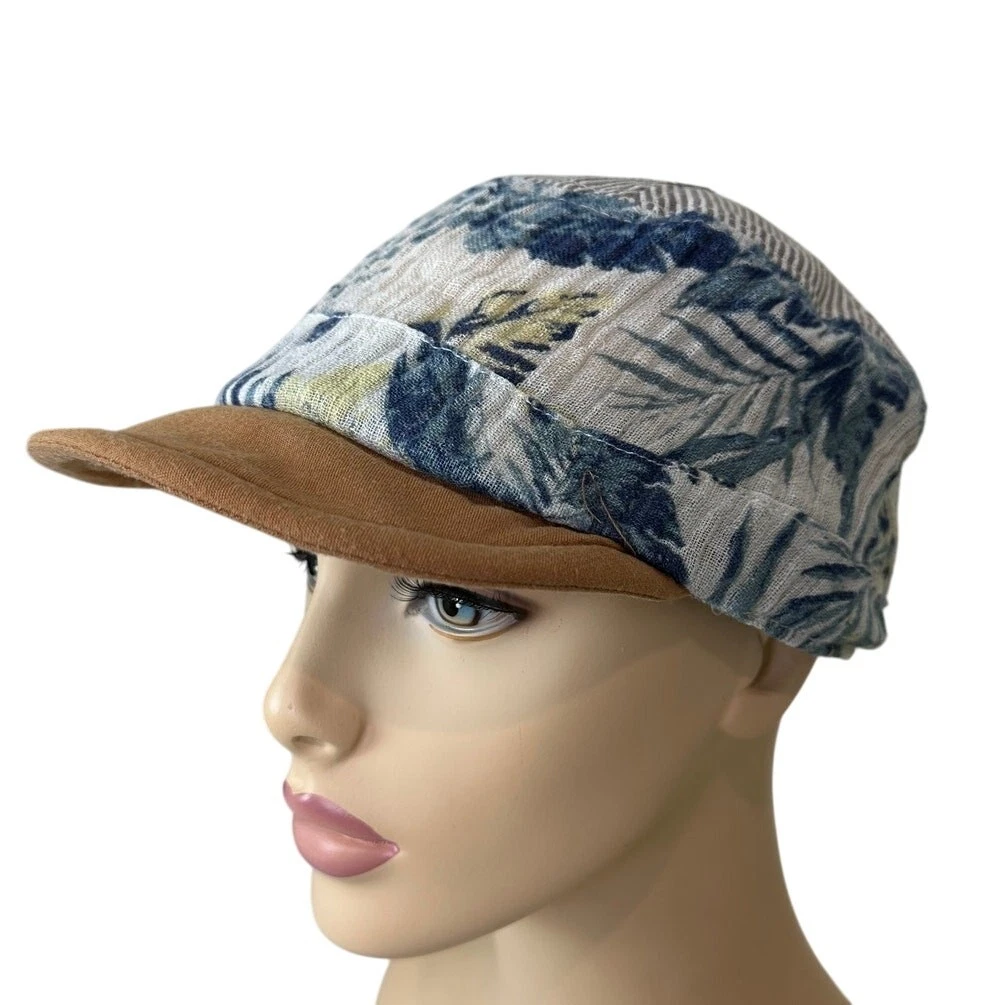 Mynah Designed Tokyo Women's Tropical Linen Cotton Beach Cruise Sun Cap Hat O/S