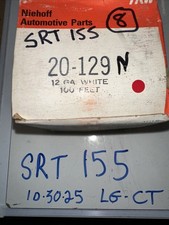 Niehoff Wire , Cable 20-129 White 12 Gauge Wire 100' Roll NOS