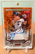 JEFF BAGWELL 2016 TOPPS TRIBUTE FOUNDATIONS OF GREATNESS ORANGE AUTO 9/25 ASTROS