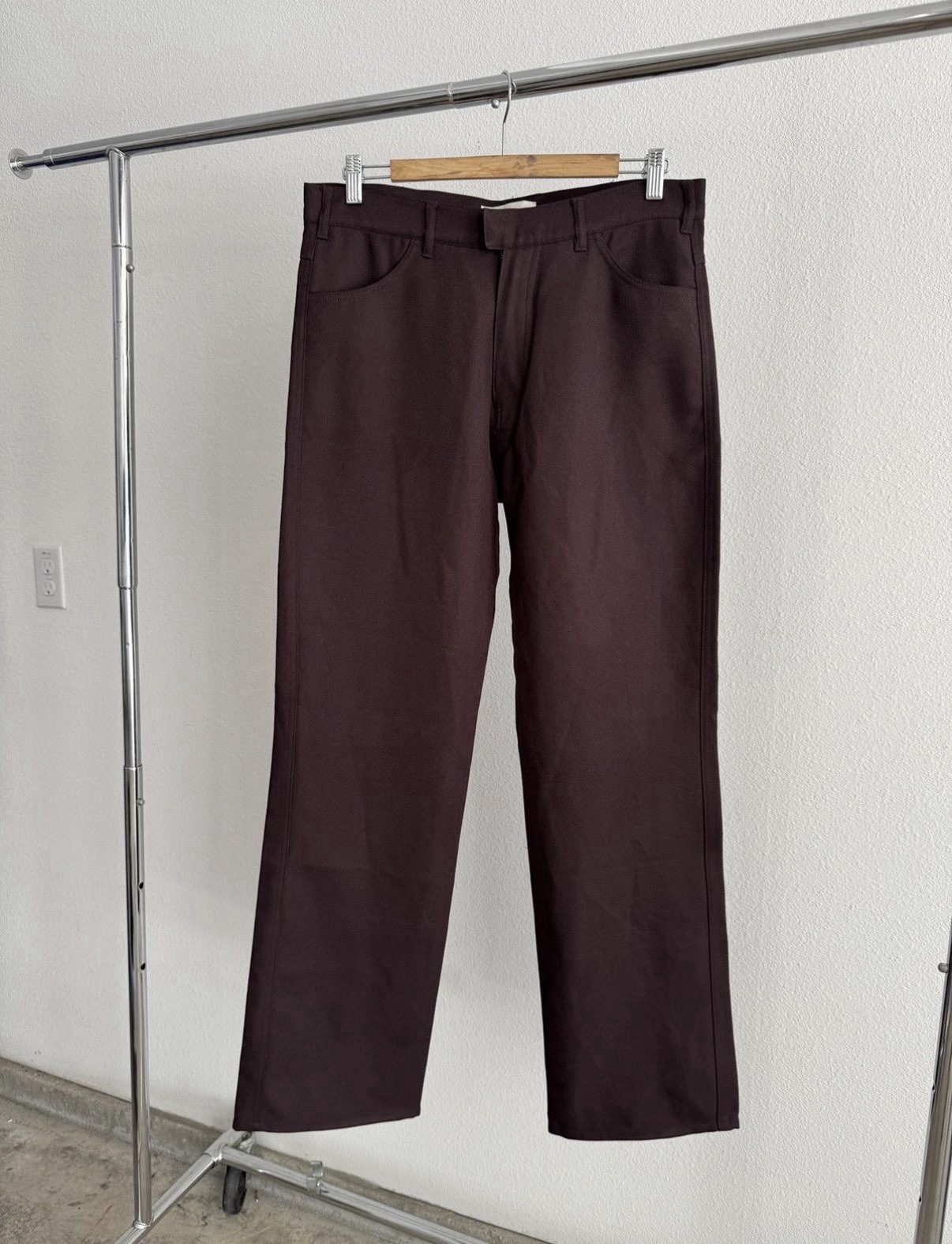 Second Layer Brown Poly Bootcut Trouser Second/La… - image 1